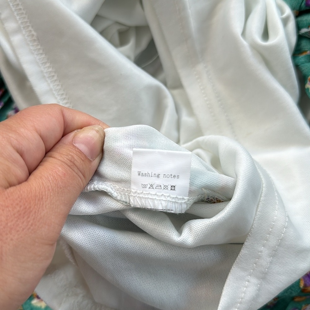 Reverse Tie Front Button Down Sleeveless Floral D… - image 7